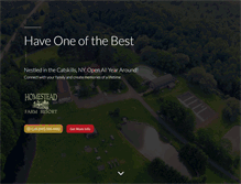 Tablet Screenshot of homesteadfarmresort.com